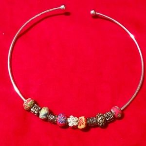 Choker necklace w/ interchangeable beads
